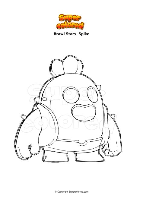 brawl stars ausmalbilder spike|Spike Brawl Stars coloring pages